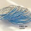 1Pcs Single Row Cubic Zirconia Tennis Bracelet Silver Color Elastic Bangle for Women Multi Layered Wearing Streetwear Jewelry
