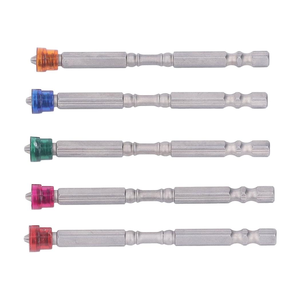 5PCS Magnetic Ring Screwdriver Bits 1/4in Hex Shank Alloy Steel Electric Power Driver Bit Set