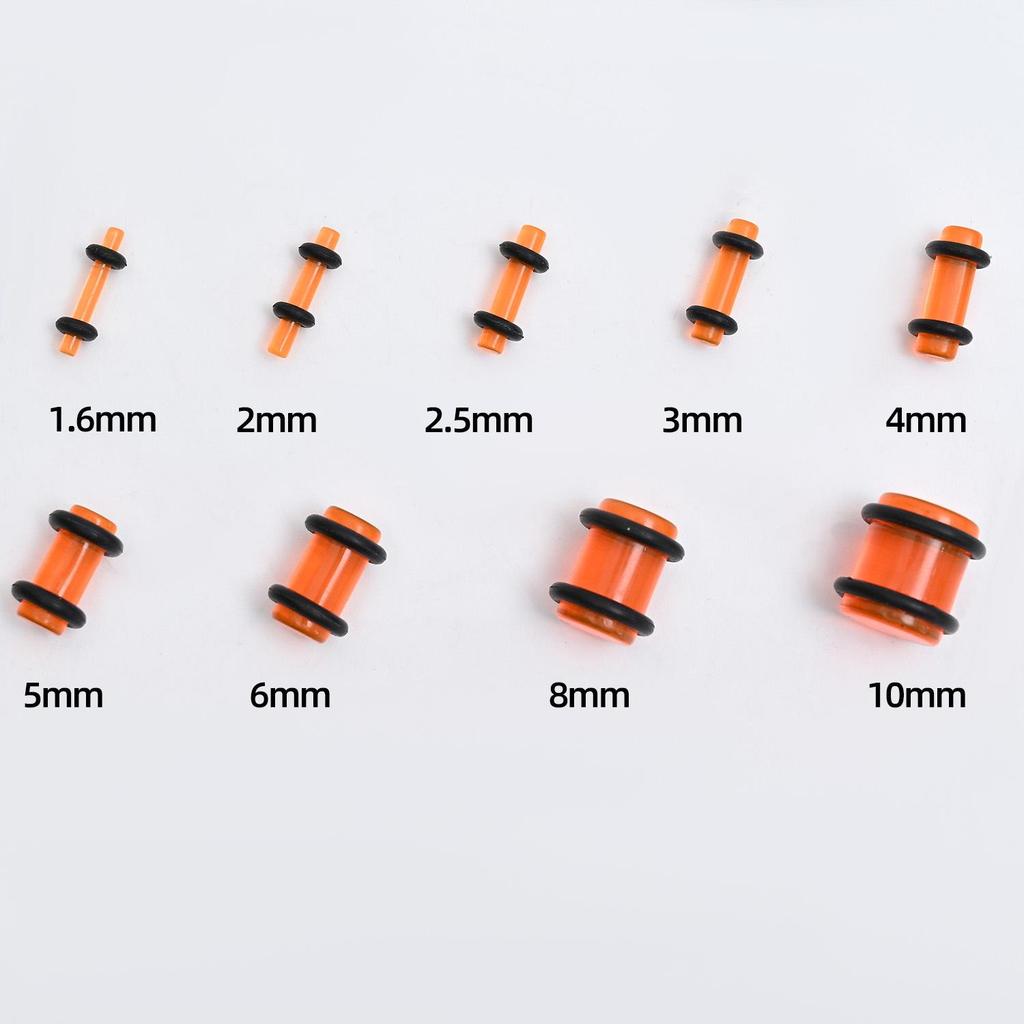 Acrylic Heart & Triangle Ear Plugs – Colorful Piercing Jewelry In Multiple Sizes