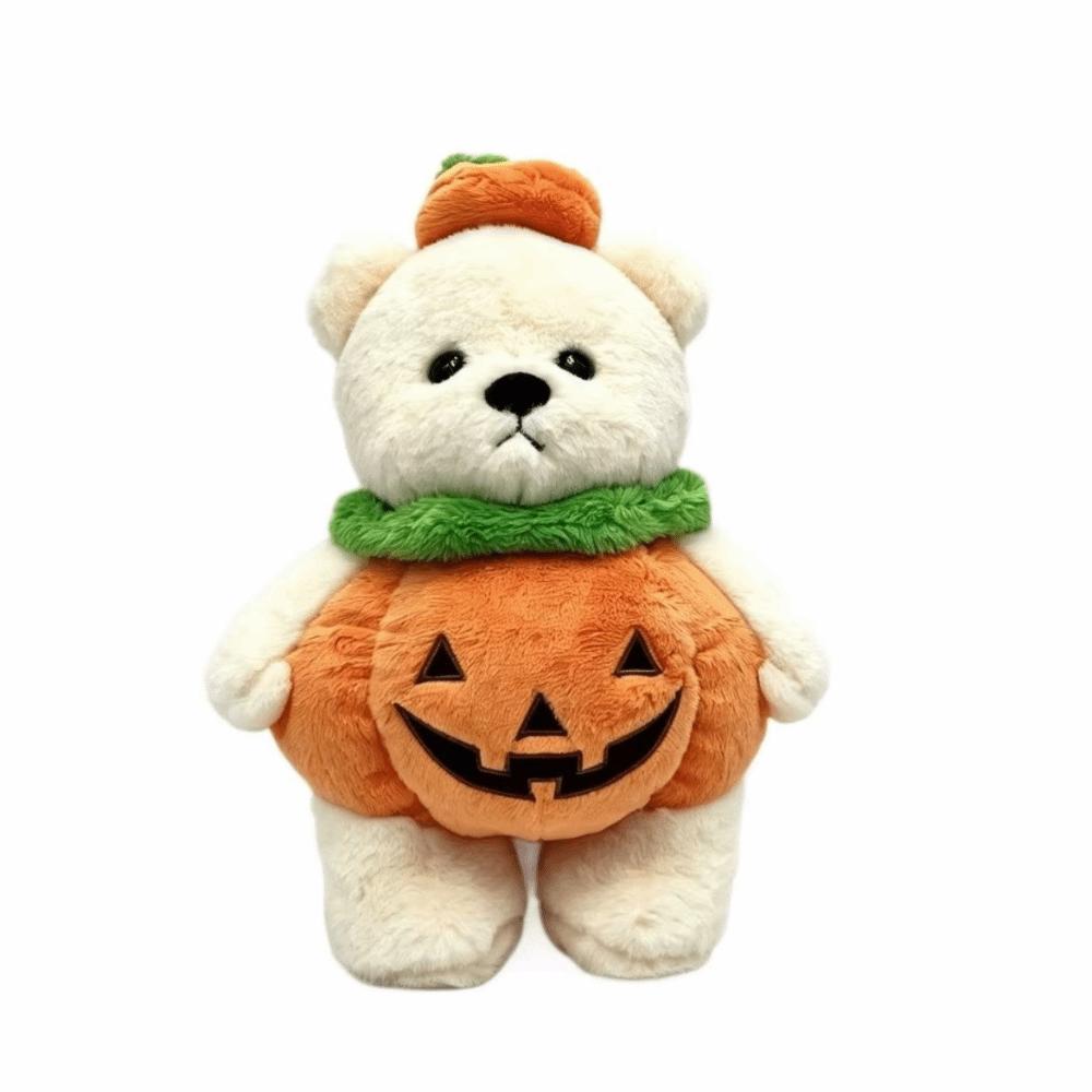 Super Soft Pumpkin Bear Plush Toy Pumpkin Fur Stuffed Animal Plush Pillow Plush Toy  Christmas
