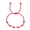 2025 Year of the Snake Lucky Red String Handmade Beaded Bracelet Set with Evil Eye for Couples