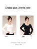 Women's Double-Sided German Fleece U-Neck Long-Sleeve Slim Fit Winter Top 