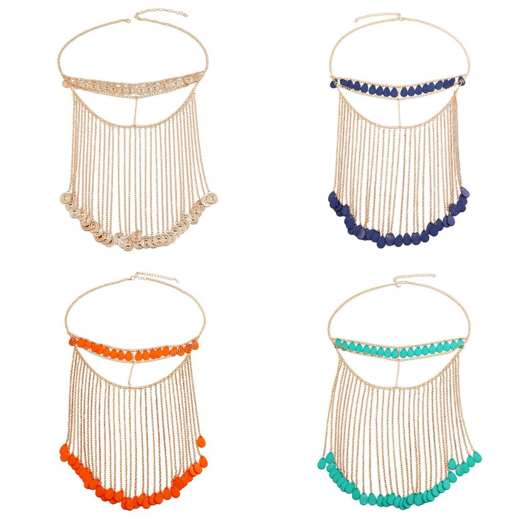 Metal Coin Exotic Headband Jewelry With Tassel Design For Party And Gift Use