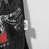 2026 Summer Men's Oversize T-Shirt, Skull Hip Hop DJ Crew Print Dark Street Short Sleeve Tee With Rhinestone Letter