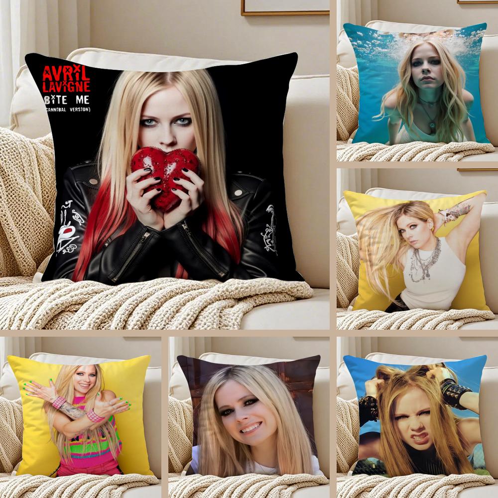 Pop Punk Canadian AAvril Lavigne Cushion Cover Pillowcase Antidustmite Living Room Sofa Decor Cushion Room