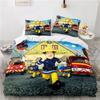 Juguetes de Dibujos Animados Bombero Sam Juego de Cama Funda Nórdica Juego de Cama Cubre Edredón Funda de Almohada Edredón Tamaño King Queen Niños Adultos Juego de Cama