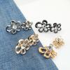 6Pcs Elegant Flower Waist Tightening Button For Jeans Pants Waist Fastener Clip Waist Cincher for Waist Adjustment