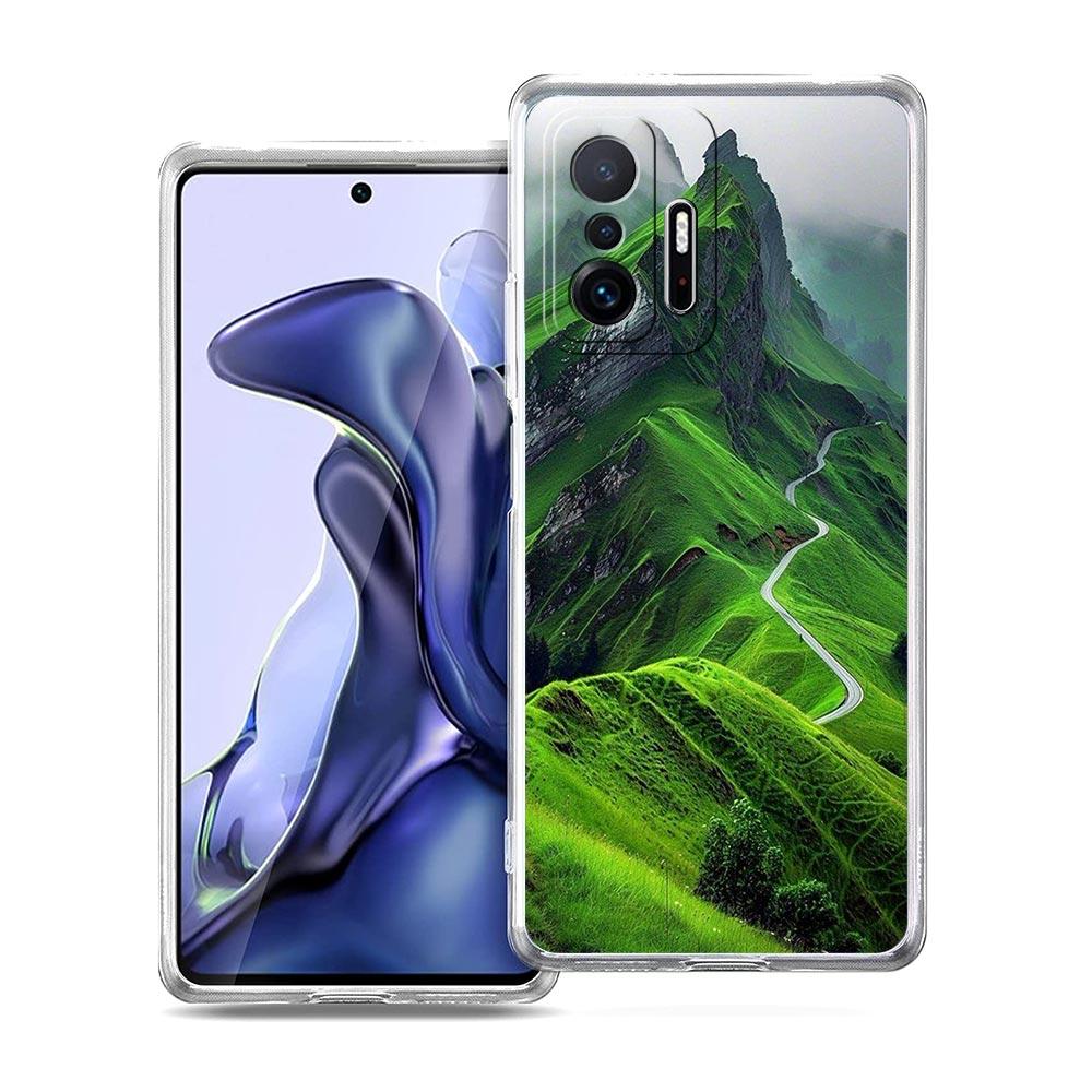 Phone Case For Xiaomi Mi Poco X7 X6 X5 NFC X3 Pro 17 15T 15 14T 14 13T 11 12 13 Lite Clear TPU Cover Mountain Peaks Landscape
