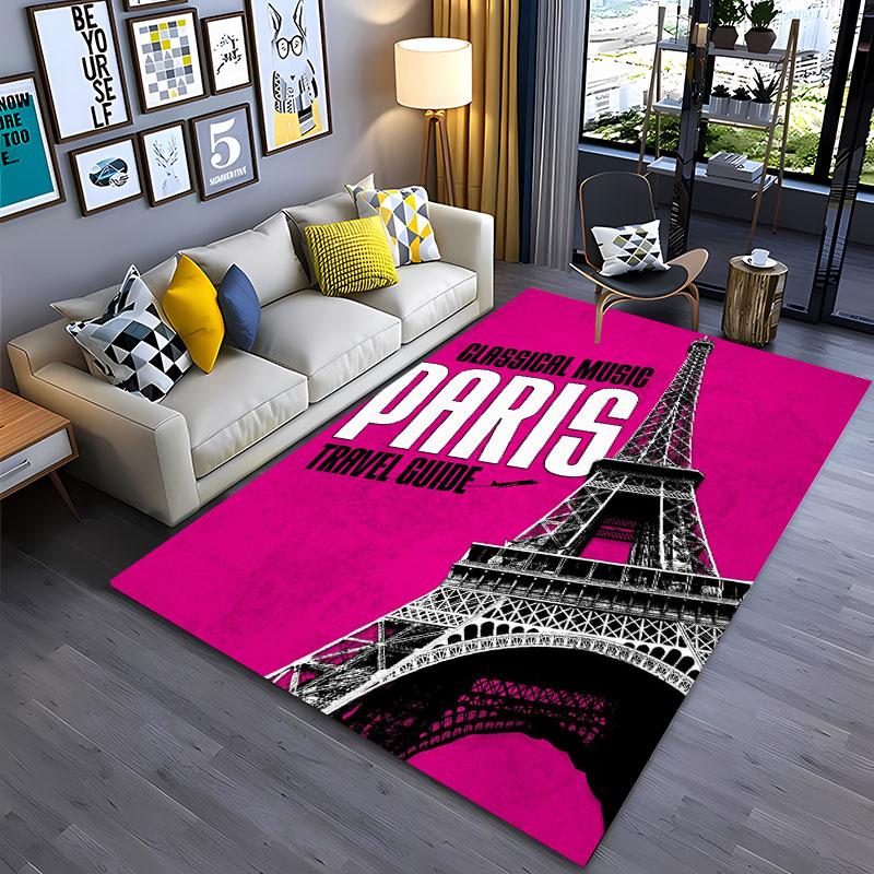 Beautiful Romantic  France Paris Eiffel Tower Carpets for Home Living RoomBedroom Sofa Doormat Kitchen Floor Rugs Anti-slipDecor