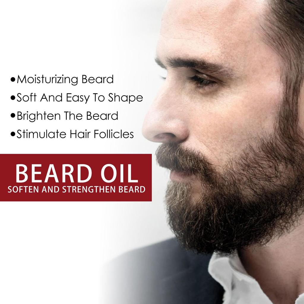 Men Beard Growth Oil Thickening Treatment Root Moisturizing Conditioning Beard Care