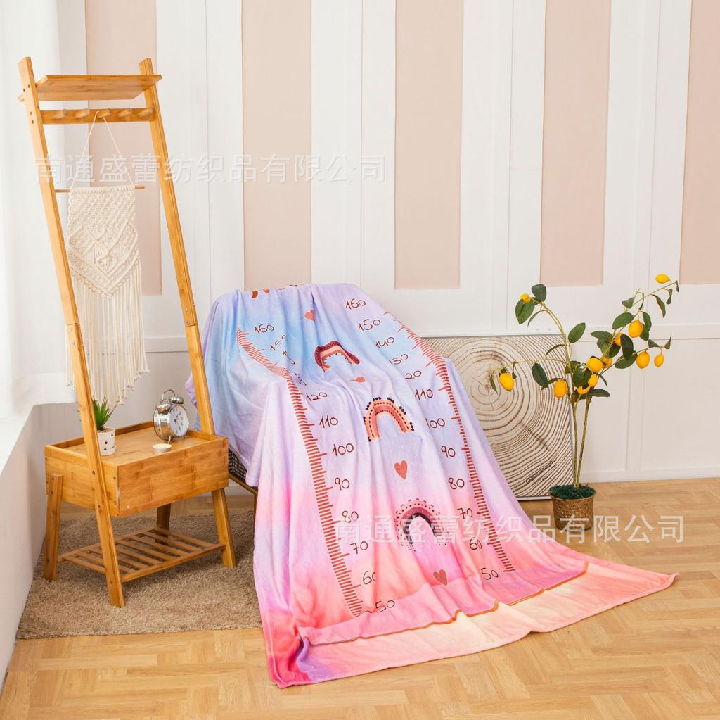 3D Digital Printing Flannel Blanket Sofa Blanket Blanket Single Layer Thickening