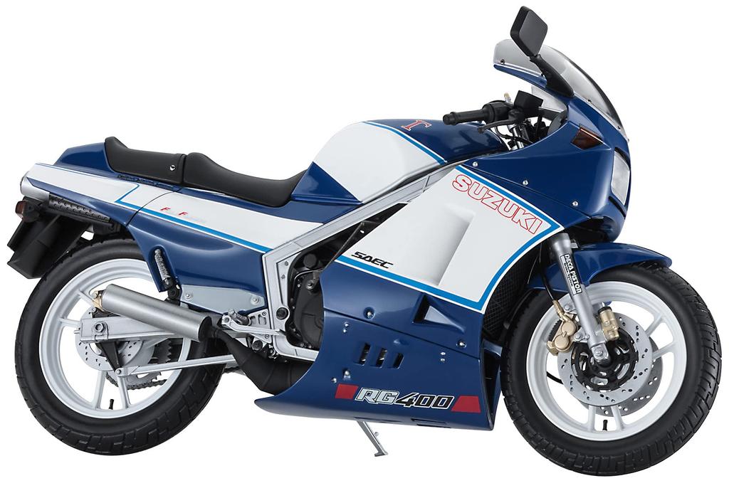Hasegawa Suzuki Late Model Color Cowl Plastic Model 21739 1/12 RG400 Blue/White w/Under