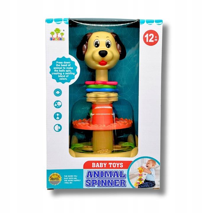 Bąk Dla Dzieci Kolorowe Piłeczki Karuzela Sensoryczna 12M+ Spinner Bączek