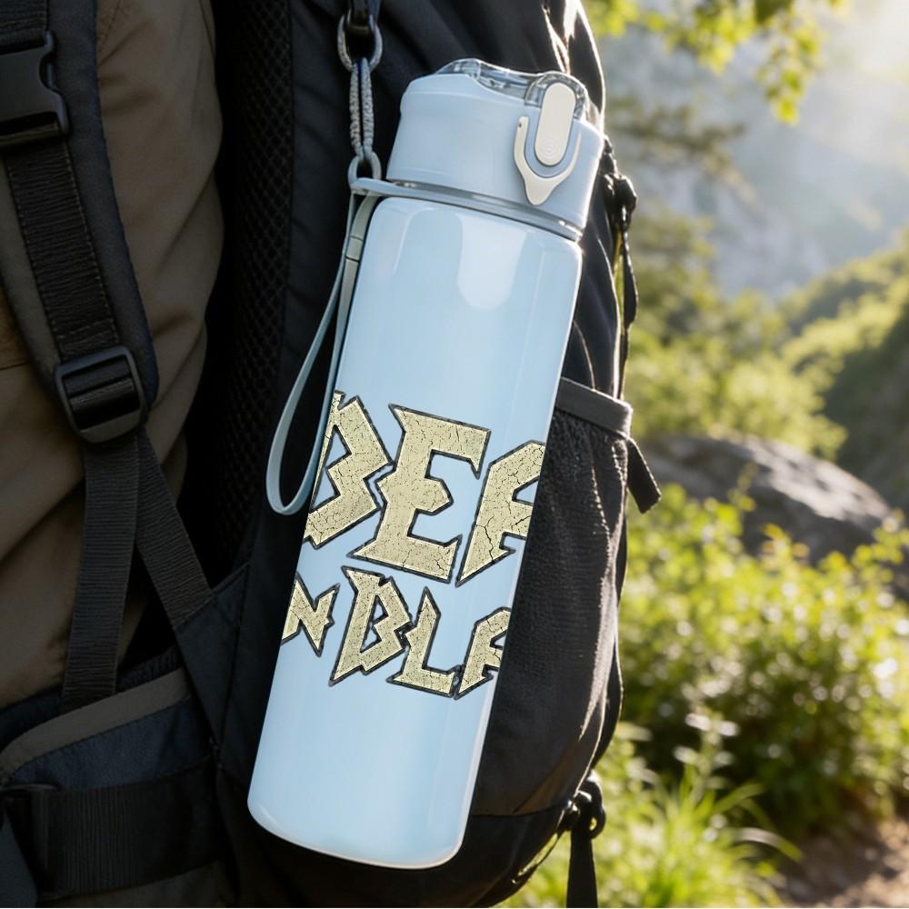 1PC Beast In Black Band Logo 750ml sports water bottle leakproof straw lid outdoor office home