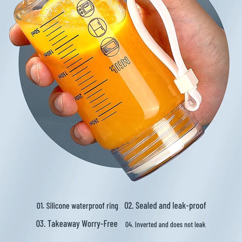 Graduated Borosilicate Glass Mug with Lid