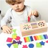 3D Formen Geometrische Körper Holzfarbe Spielzeug Sortierspiel Entwicklungsförderung Montessori Lernspiel für Vorschulelement