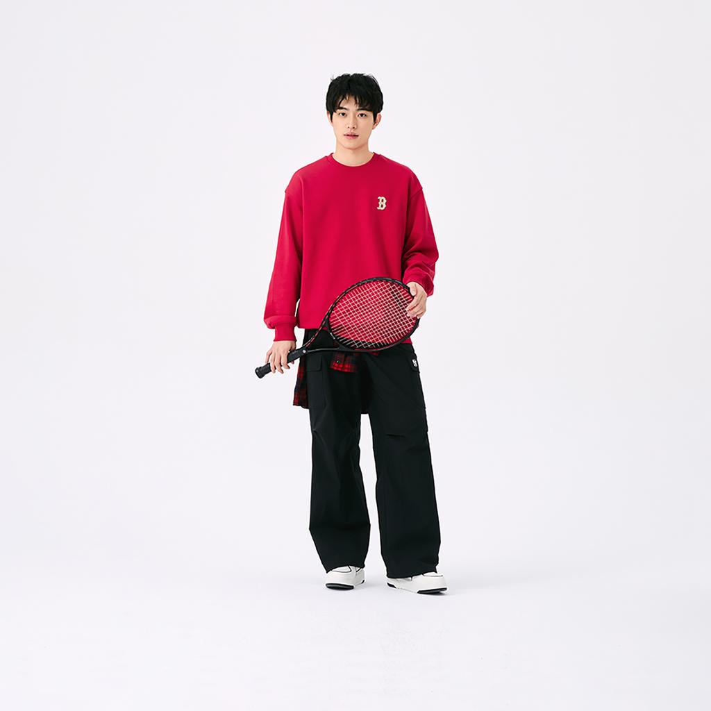 New MLB Boston Red Sox Sweatshirt Unisex Deep Red 3AMTQ0151-43RDD