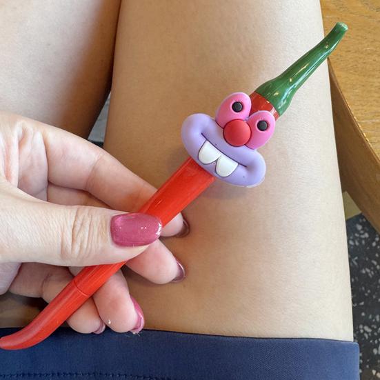Cute Gel Pen Kids Cartoon Pepper Shape Ballpoint Pen Office