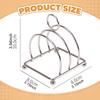 Stainless Steel Toast Rack Space Saving Easy to Clean Bread Stand 3 Slice Slot Loaf Slice Holder for Home, Gathering, Table Cafe