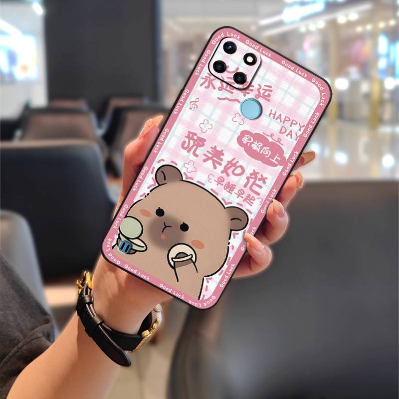 Silicone Couple Phone Case For OPPO Realme C21Y/C25Y Anti-dust Dirt-resistant Back Cover Waterproof Cute Full wrap TPU