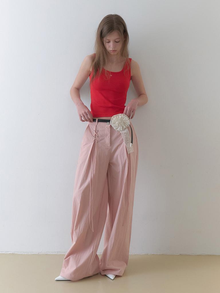 Geuliteu Hazy Eyelet Pintuck Pants_Hazy Pants_Pink