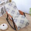 Summer Rocking Chair Recliner Seat Cushion Backrest Integrated Nap Cushion Thickened Folding Chair Lazy Double Chair Cushion Cover