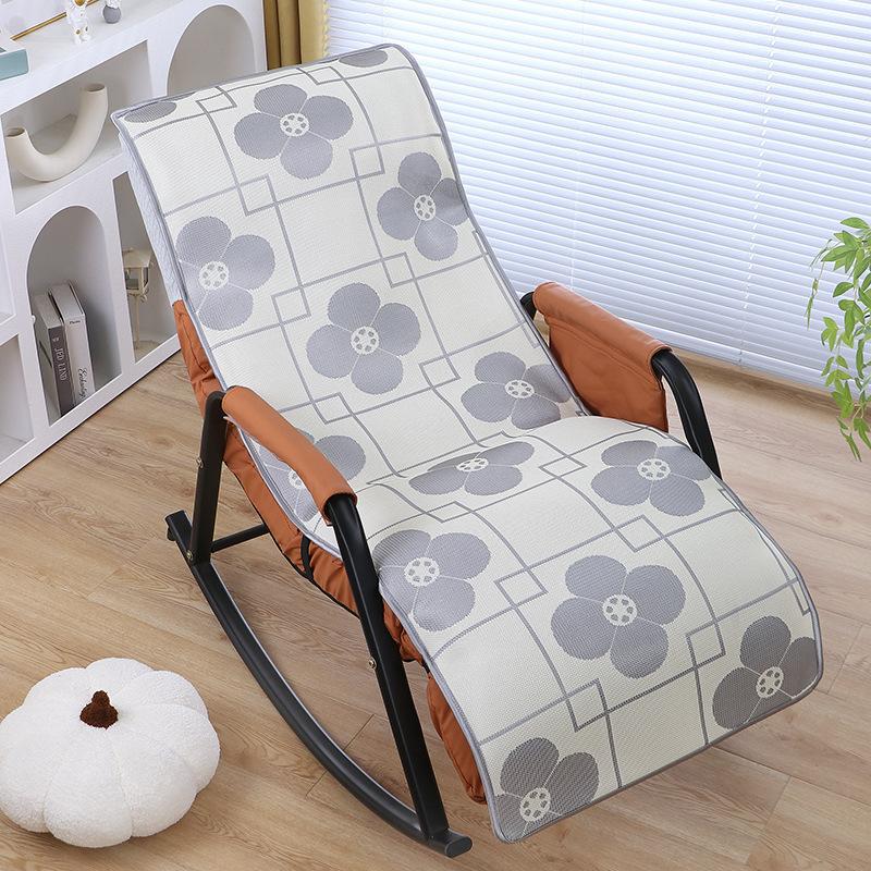 Summer Rocking Chair Recliner Seat Cushion Backrest Integrated Nap Cushion Thickened Folding Chair Lazy Double Chair Cushion Cover