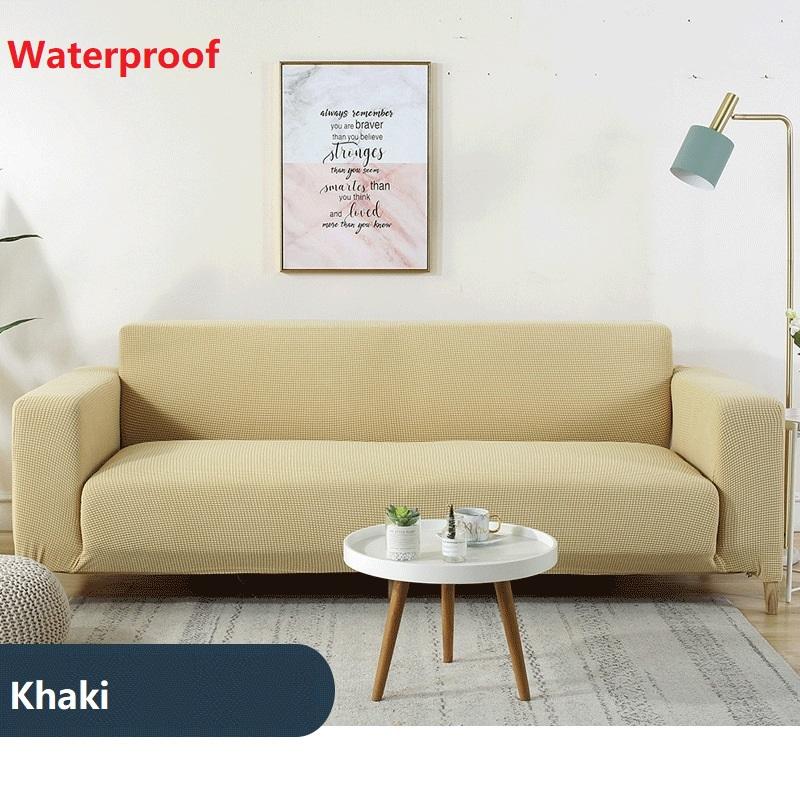 Graue Farbe Wasserdichter Sofabezug Verdicken Polarfleece All-inclusive Überwurf L-Form Ecksofabezüge für Wohnzimmer