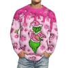 Men's Christmas Printed Imitation Cotton Long-sleeved Shirt