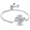 Crystal Rhinestone Aromatherapy Tree of Life Bracelet - Adjustable Titanium Steel with Essential Oil Compartment.