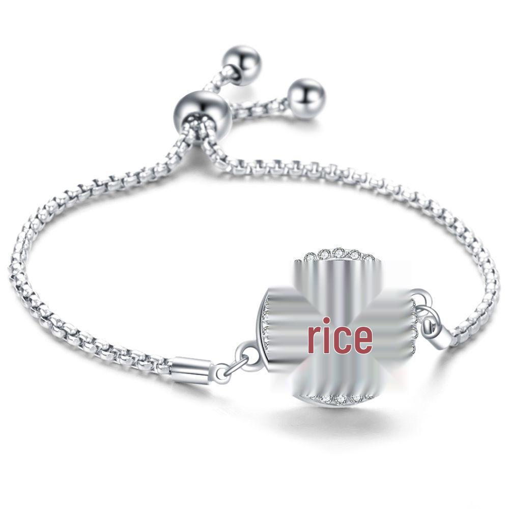 Crystal Rhinestone Aromatherapy Tree of Life Bracelet - Adjustable Titanium Steel with Essential Oil Compartment.