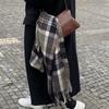 Milky Beige Plaid Thickened Scarf: Korean Style for Winter 2025