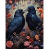 Gothic Dark Fantasy Wall Art  Crow Witch Retro Posters for Living Room  Halloween Horror Canvas Painting Print  Home Decor