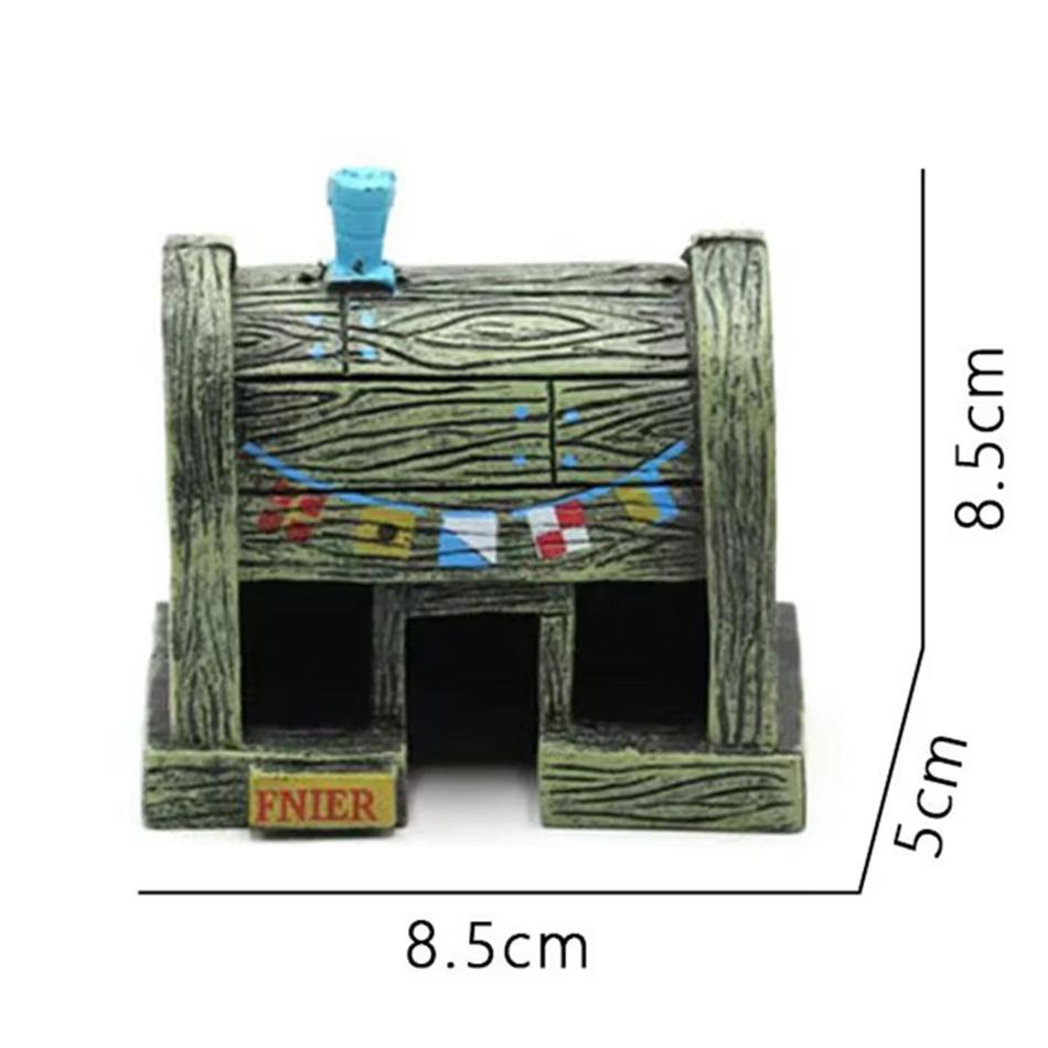 Fish Tank Decor Cartoon Figures Ornaments Simulation Resin Pineapple House Fish Tank Decoration Landscaping Aquarium Accessories