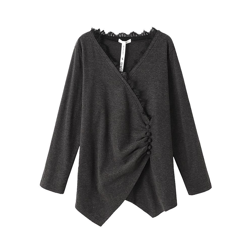 

Sexy Lace Plus Size Women s Irregular Winter Top (130-320 Jin) 4XL (Recommended for 190-220 jin)