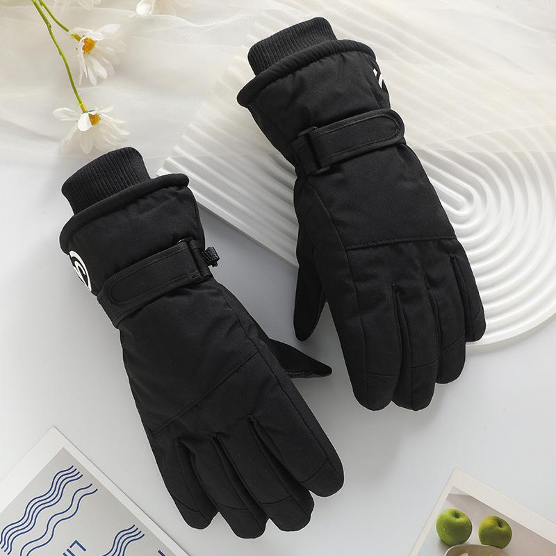 Ski Gloves Cartoon Women's Waterproof Thickened Velvet Touch Screen Cycling Windproof Outdoor Cycling Winter Warm Gloves