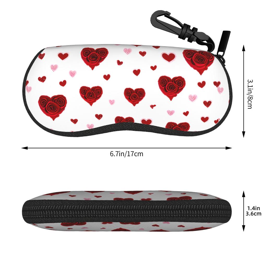 pink hearts gift for lover Glasses Case Gifts For Women Men  Box  Eyeglasses Box Charming Eyewear Container