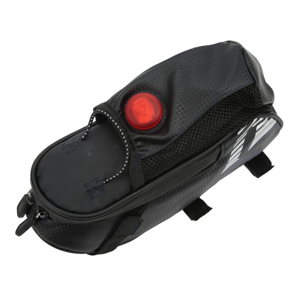 Bicycle Saddle Bag IP44 Waterproof Bike Taillight Pocket Water Bottle Pouch with LED Light