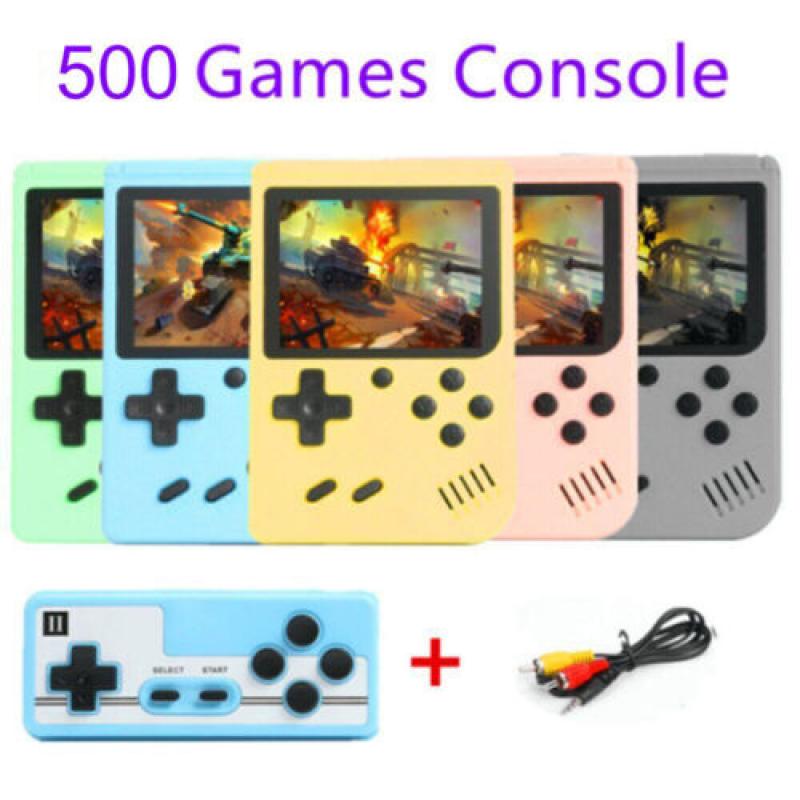 Retro Taşınabilir Mini El Video Oyun Konsolu 8 Bit 3.0 Inç Renkli LCD Çocuk Renkli Oyun Oyuncu Dahili 500 Oyun