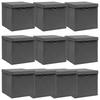Storage Boxes with Lid 10 Pcs 32x32x32cm Fabric