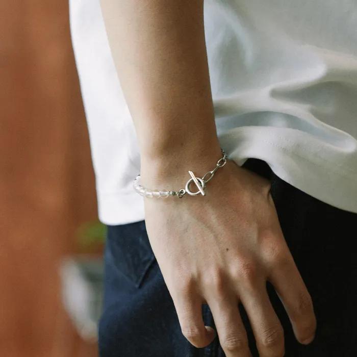 BT Gemstone Bracelet 09 (2 types / 6mm Clear White Quartz)