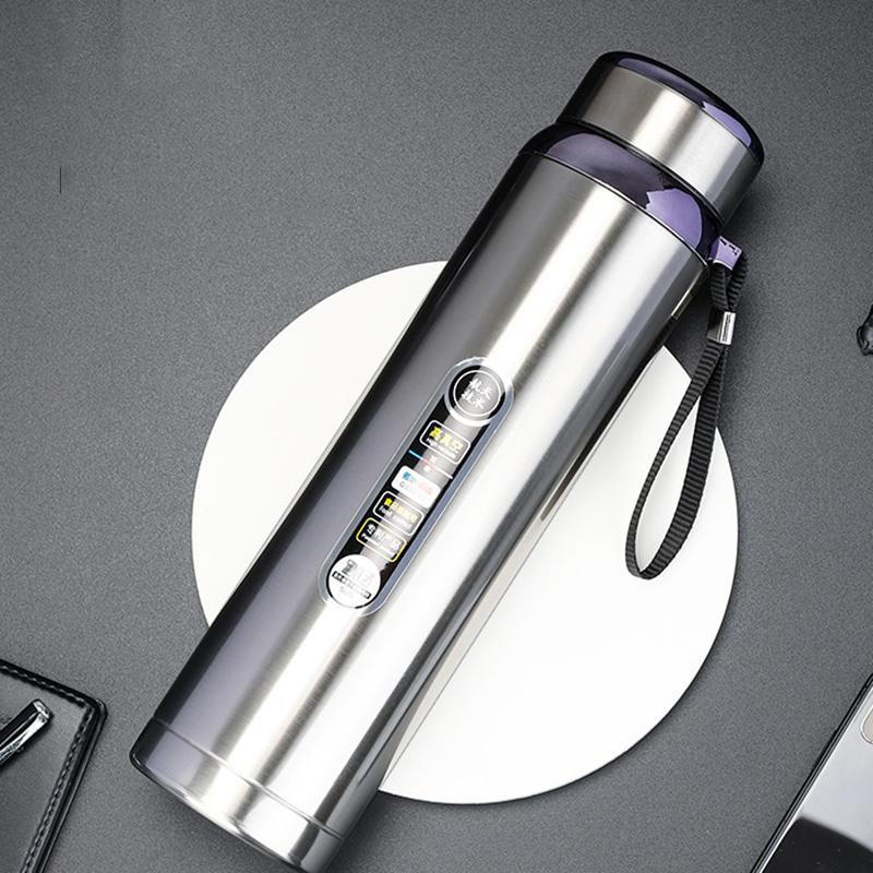 Large Capacity Thermos Cup 500ml /750ml/1000ml Vacuum Flasks Portable Stainless Steel Thermos Cup Water Bottle Travel Tea Mug Office Thermos Cup