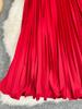 Classic High-Waist A-Line Pleated Midi Skirt - Versatile European & American Style for Women