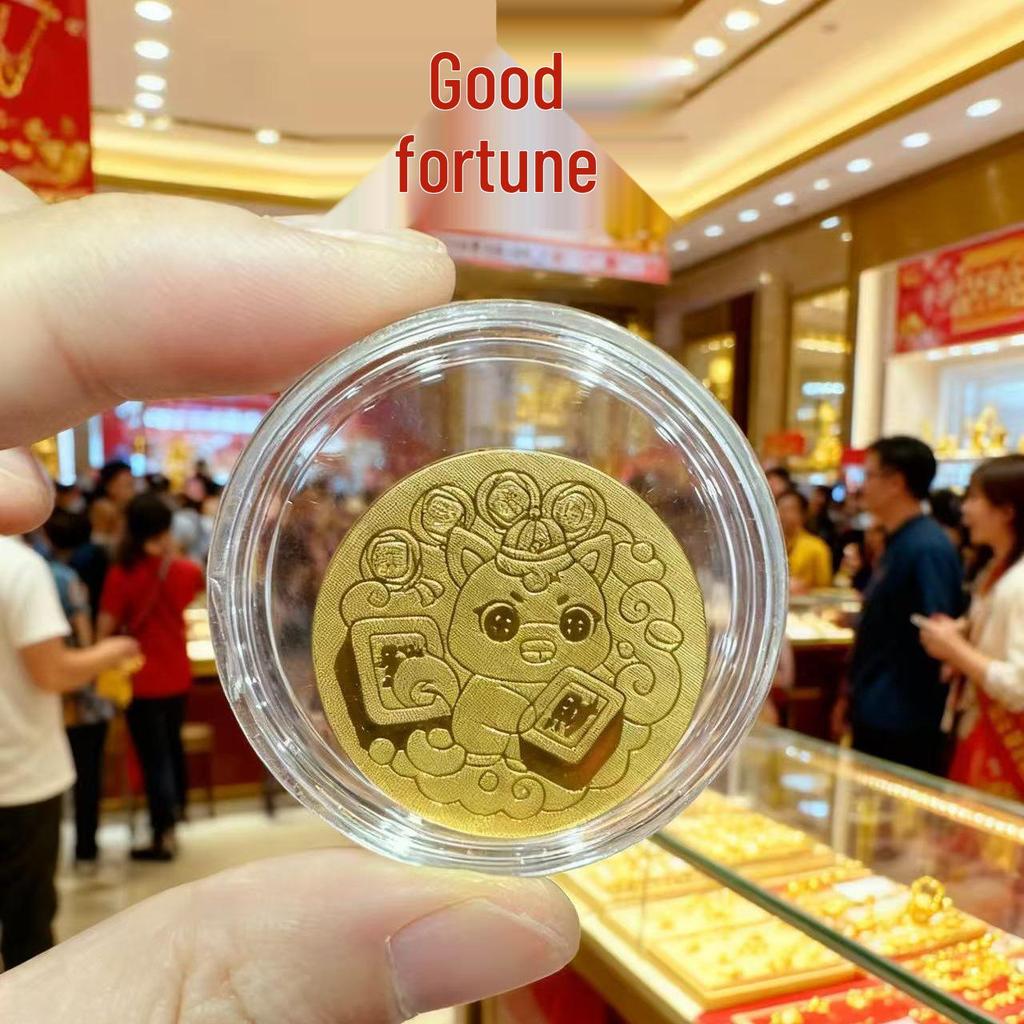 New Year Horse Gold Phone Sticker: Shiny Adhesive for Instant Prosperity, Perfect as a Gift.