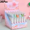 36Pcs Cute Animal Press Pen for Office Work, Brushing Questions, Signing Writing, Diaries, Notes, Student Classroom Prizes, Friend Party Gifts