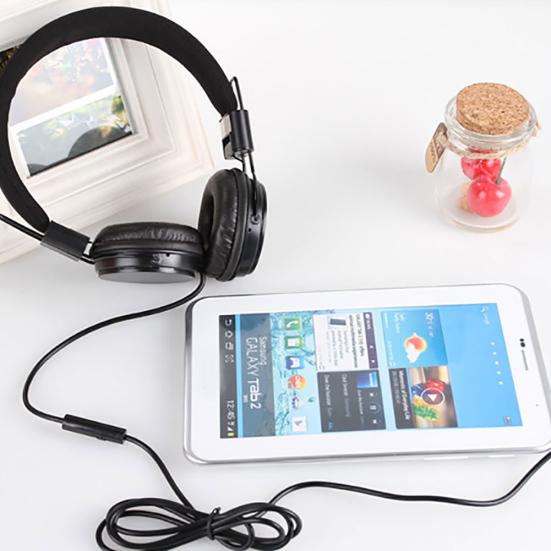 3.5mm Wired Universal Stretchable Folding Over-Ear Headphone Stereo Headset