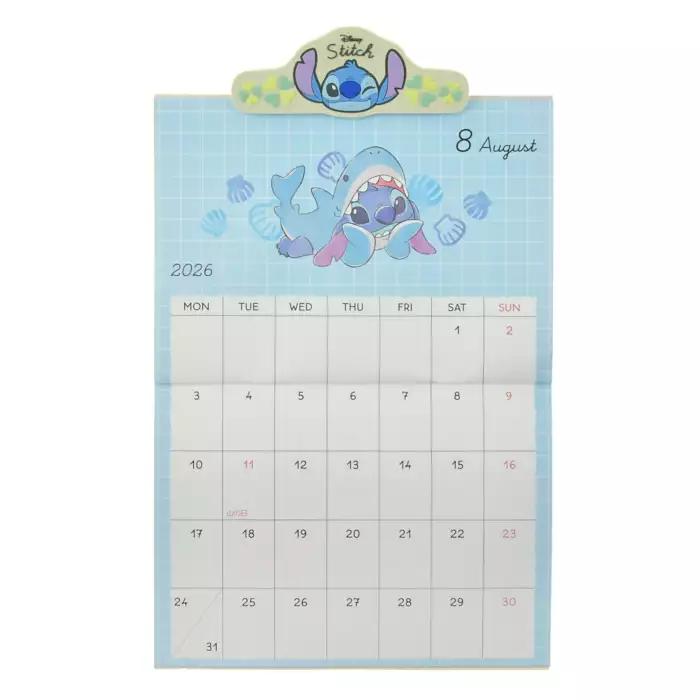 Disney Stitch Scrump Wall Calendar with Clip Costume 2026 Japan NEW Disney Store