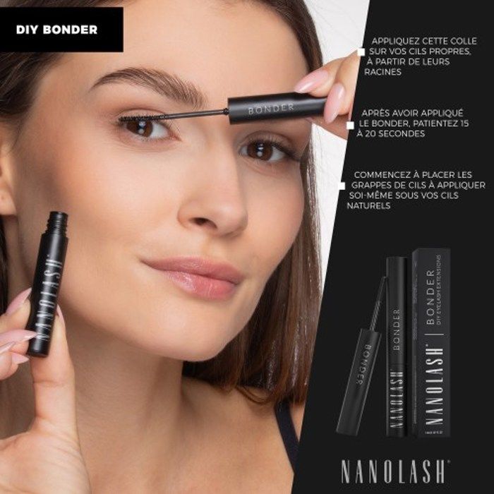 Bonder Pour Cils En Grappes - Nanolash - 5ml - Texture Épaisse - Fixation 5 Jours - Application Facile