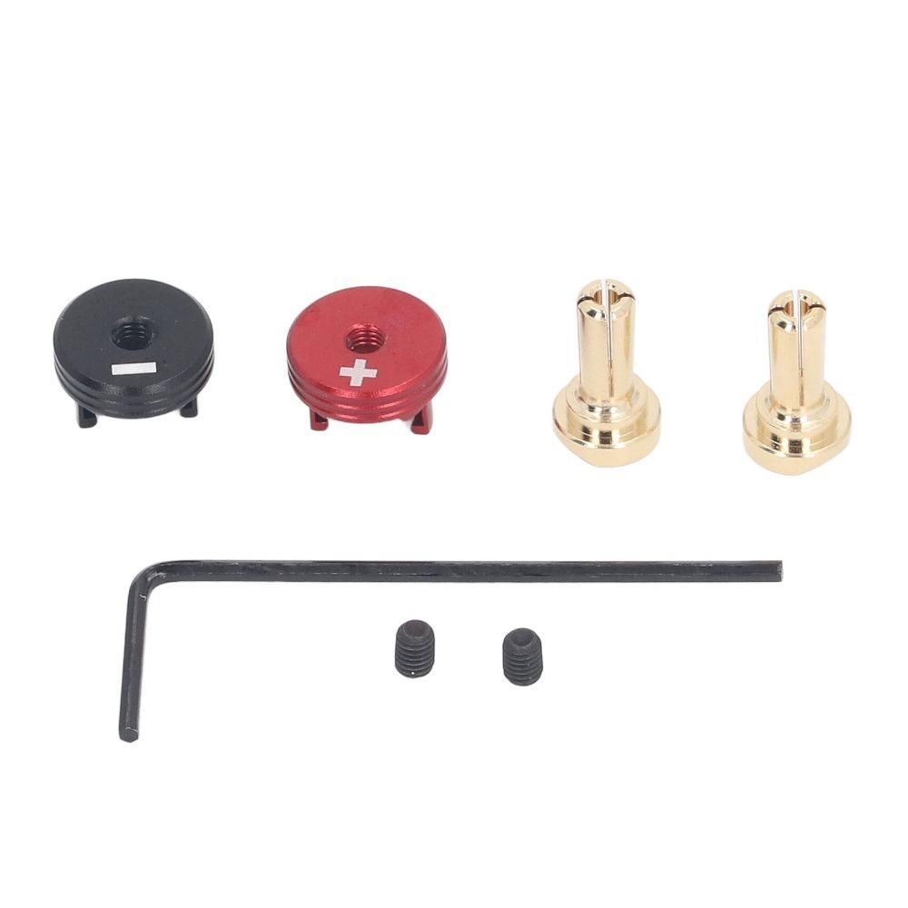 2 Pcs/Set Copper Connectors RC Battery Heatsink Plugs 4/5mm RC Heatsink Plug Grips Set  RC Cars