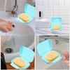 Blue Large Portable Soap Dish Lockable Travel Soap Box Holder Creative Sealed Case for Home Hiking Camping Use